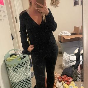 Black lace blouse
